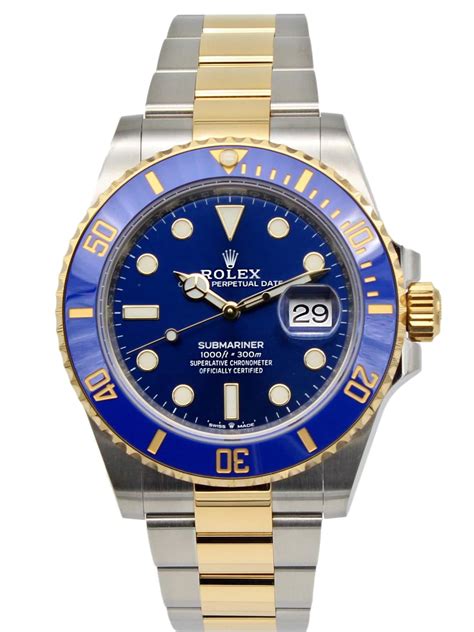 submariner rolex 2 tone blue|Rolex two tone submariner price.